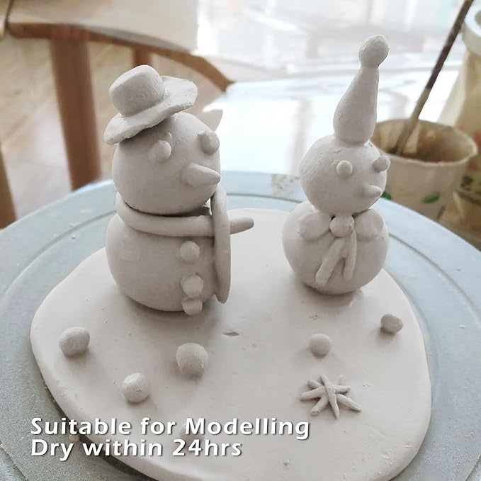 ReArt Stone Air-Dry Clay Modelling, 2.2 pounds Ideal for Beginners and Advanced Sculptors All-Purpose Modeling Clay (White)