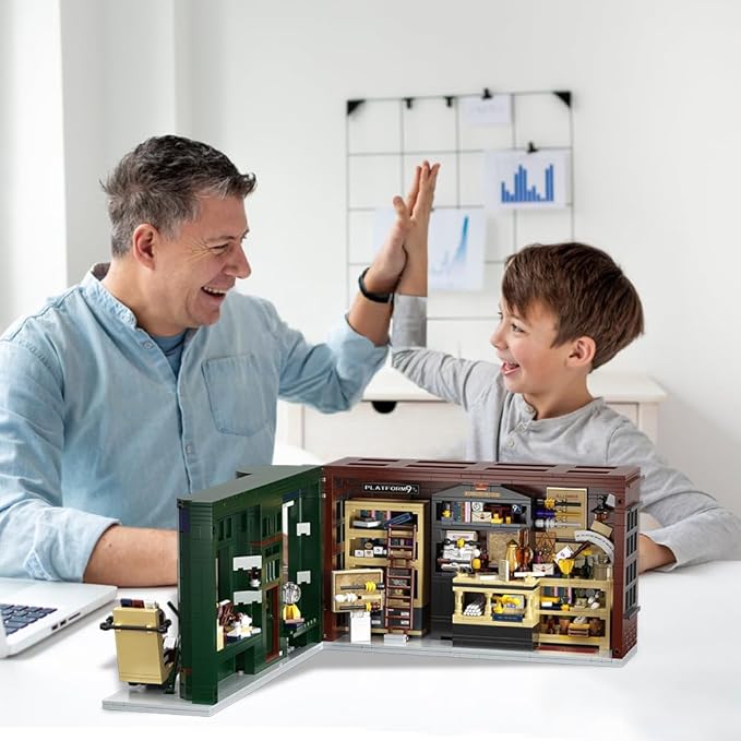 Post Shop Building Block Set,Handmade Mini Modern Model House for Lover Friend Gift Building Block Model for Kids Adults Boys Girls Age 8+，1420pcs