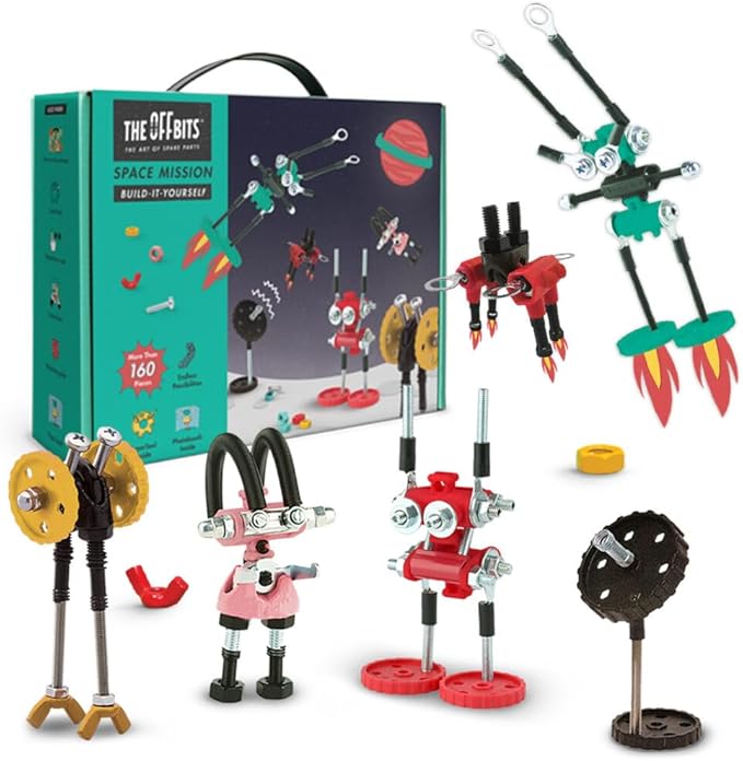 Space Mission Educational Build Your Own Robot Toy, Stem Building Toys for Boys and Girls, Valentine Birthday Gift for Kids Montessori Play Kit, Steam Toys for Kids Ages 6 7 8 9+