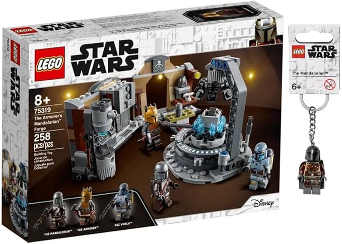Lego Star Wars The Armorer's Mandalorian Forge 75319 + Mandalorian Keychain Exclusive Bundle