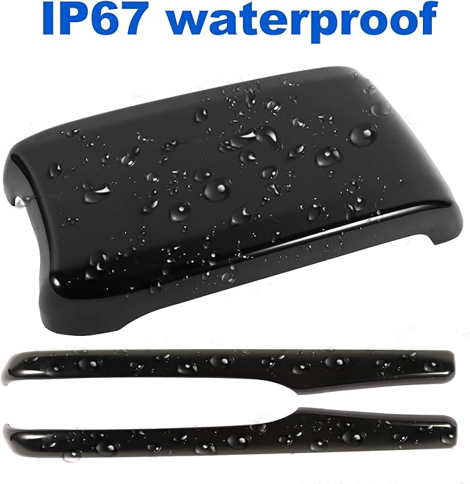 BreTrewri Interior Armrest Console Cover for 2016 2017 2018 2019 2020 Honda Civic 10th gen Honda Civic 2016-2021 Center Armrest Lips Cover Caps Civic Accessories (16-21Civic-Shinny Black 3pcs)