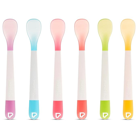 Munchkin® Lift Baby and Toddler Spoons, Rest Keeps Tip Off Table, Multicolored, 6 Count