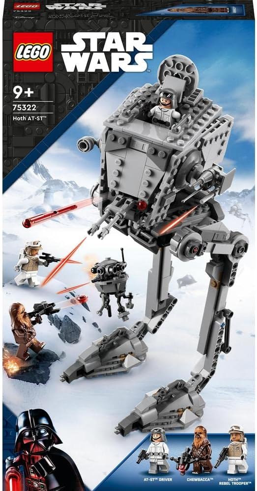 LEGO 75322 Star Wars at-ST on Hoth Chewbacca and Droid Figures Collectible Toy from The Empire Strikes Back