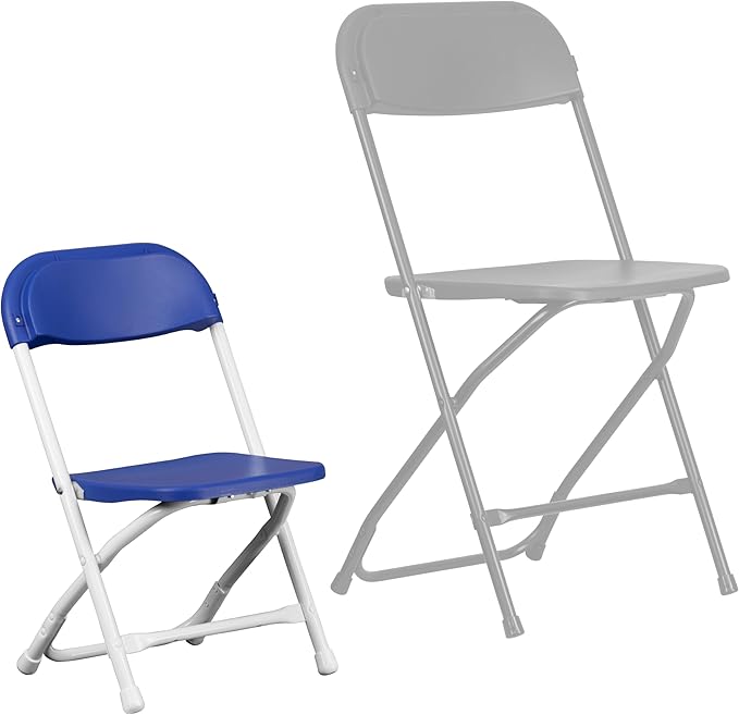 Flash Furniture Timmy 10 Pack Kids Blue Plastic Folding Chair