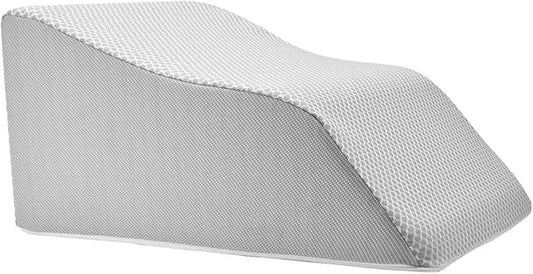 Lounge Doctor Elevating Leg Rest Wedge Pillow with Memory Foam, Heather Grey, Small