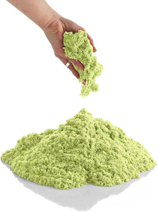 2 lb. Refill Pack - Moldable Indoor Play Sand in Resealable Bag Neon Green