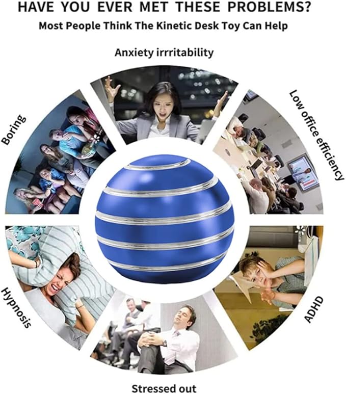 Kryfa Fidget Toys, 1.54" Kinetic Desk Toys for Office for Adults, Fidgets Stocking Stuffers for Kids Party Favors, Autism Sensory Toy for Kids Adults Girls Boys Teens (1.54", Rainbow A)