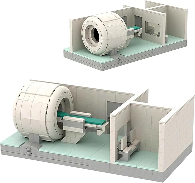 Educational Hospital Medical Machine Toy Set，MRI Scanner Model Building Blocks Set，Collectible Scene for Moc Bricks Lovers，Compatible with Lego 630 Building Accessory，523 Pcs