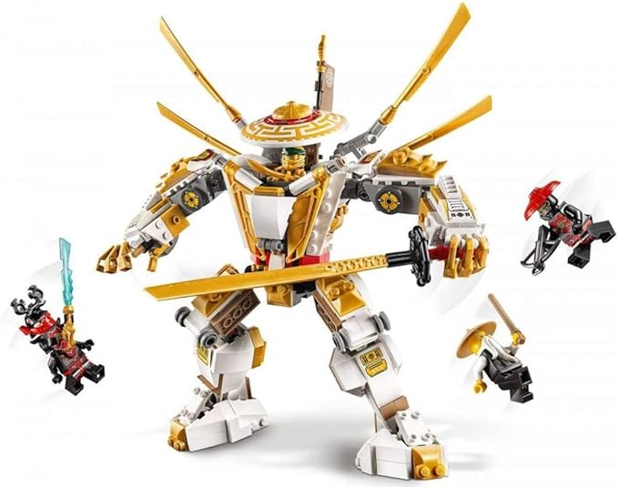 LEGO NINJAGO Legacy Golden Mech 71702, Cool Toys for Kids Building Kit, New 2020 (489 Pieces)