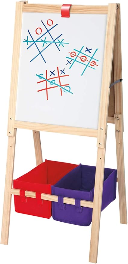 Cra-Z-Art 3-in-1 Smartest Artist Standing Easel- Chalk Board, Dry Erase Board and Storage