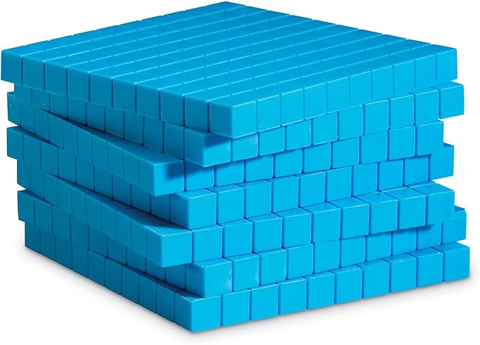 Learning Resources Plastic Base Ten Flats, 10 Piece (LER0926)