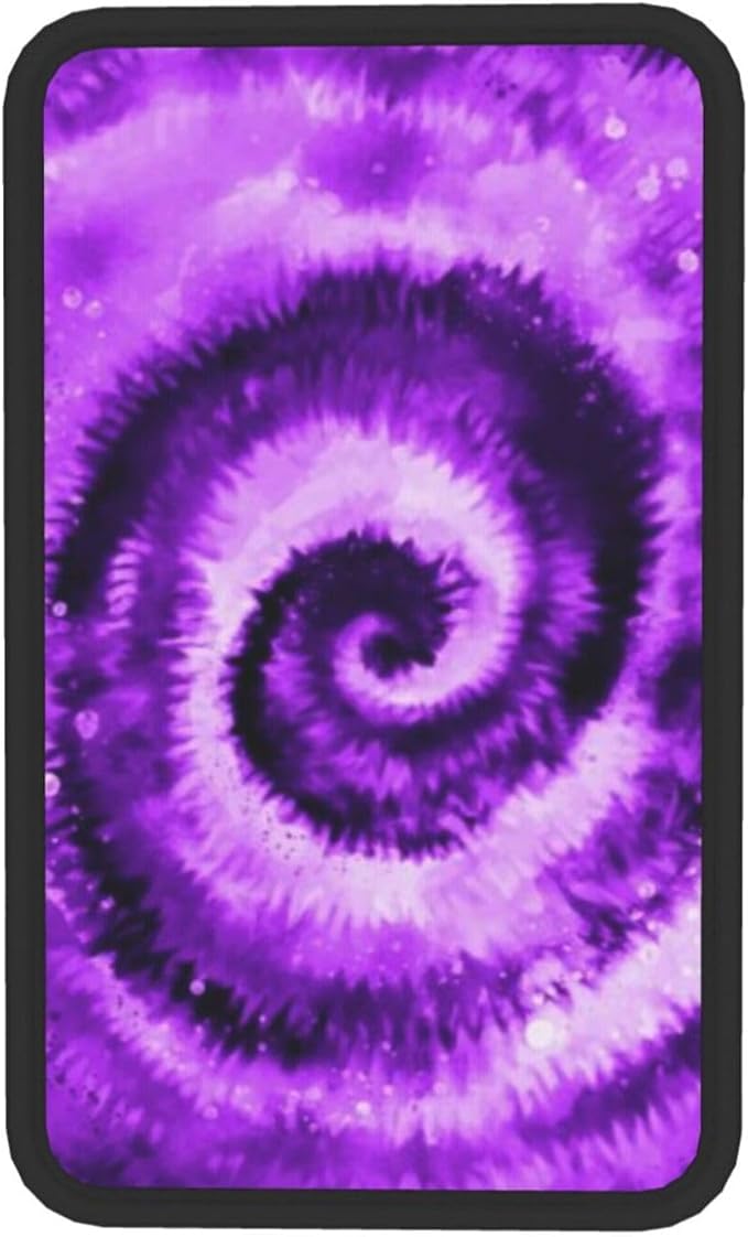 DORKEIXIA Purple Tie Dye Auto Center Console Armrest Pad Universal Car Center Console Cover Seat Box Cover for Sedan, Van, SUV, Truck Car Accessorie