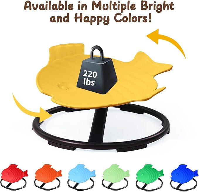 Autism Sensory Products Sit and Spin Kids Swivel Chair for Kids Toddlers Sensory Spinning Seat Improve Kids' Carsickness, Seasickness, Airsickness