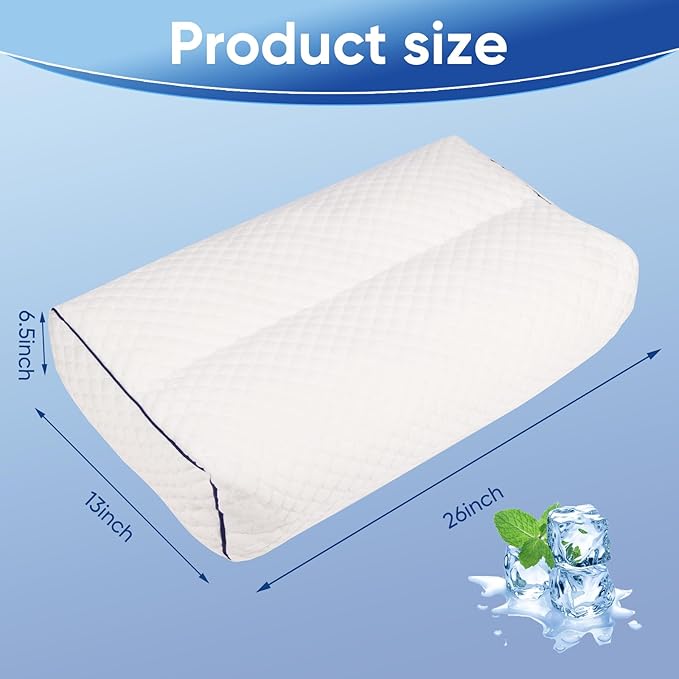 MINUPWELL 6.5" Knee Pillow for Side Sleepers - 100% Shredded Memory Foam Leg Pillow for Side Sleeping - Between Leg & Under Hip Pillow - Relieving Leg, Back, and Knee Pain - High Supportive