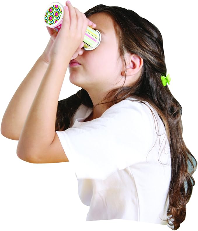 Hygloss Products Kaleidoscope Kit For Kids - Make Your Own Kaleidoscopes - 6-3/4 x 1-3/8 Inches, 12 Pack