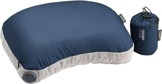 COCOON- Premium - Ultralight Inflatable AirCore Shaped Pillow - Washable Travel Air Pillows for Camping, Hiking, Backpacking (Regular 11" x 15")