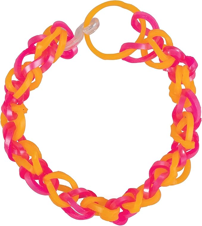 3000PCS Loom Rubber Bands Kit with 75 Clips,5 Hooks, Premium Bracelet Making Kit for Kids Weaving DIY Crafting Gift(Orange)