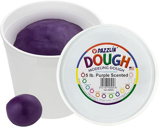 Hygloss 5 lb. Purple Grape Scented Modeling Dough - Bulk Pack for Classroom Use, Dough for Kids, Non-Toxic, Multi-Use dough, Ideal for Creative