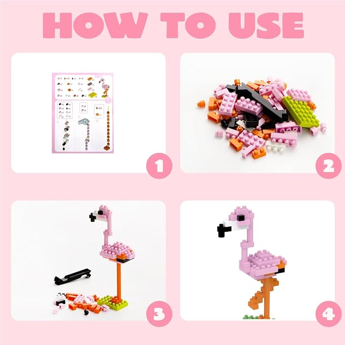 JOYIN 24 Pcs Valentine Animal Building Blocks in Blind Bags, Including Safari Animals, Sea Animals, Flying Birds Design, STEM Building Toys for Kids Valentine's Day Party Favors, Gift Exchange