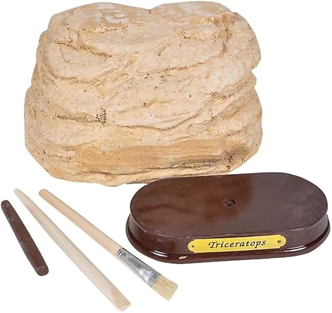 ArtCreativity Dinosaur Excavation Kit for Kids, 5.5” Triceratops Skull Excavating Set with Fossil Digging Tools and Stand, Fun Science Activity Toy, Educational Dinosaur Gift for Boys and Girls