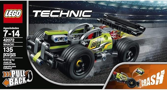LEGO Technic WHACK! 42072 Building Kit with Pull Back Toy Stunt Car, Popular Girls and Boys Engineering Toy for Creative Play (135 Pieces)
