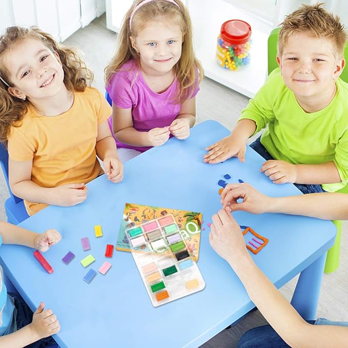 CiaraQ 24 Colors Small Block Polymer Clay Starter kit, Oven Bake Clay, CPSC Conformed Non-Toxic Molding DIY Clay, Great for Kids, Beginners