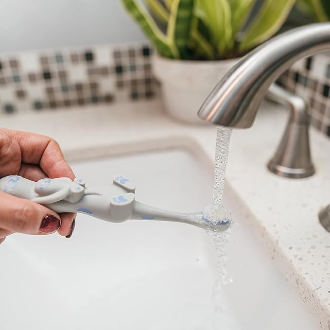 Dr. Brown’s Otter Toddler Toothbrush, Soft Bristles with Suction Cup for Storage, BPA Free, Ages 1-4, 1-Pack