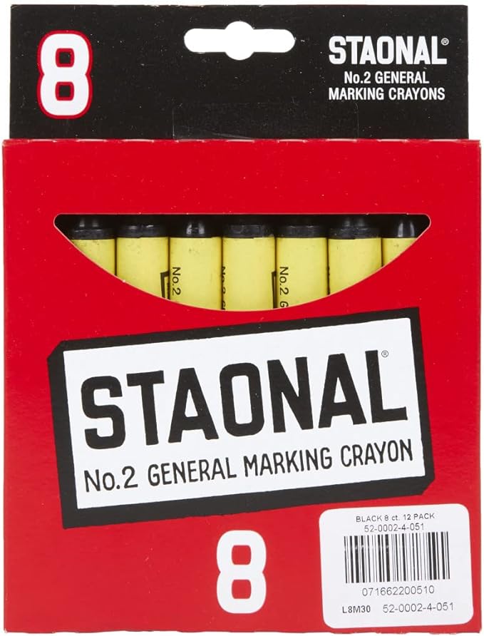 Crayola Bulk Extra Large Marking Crayons, Black, 8 Count (52-0002-2-051)