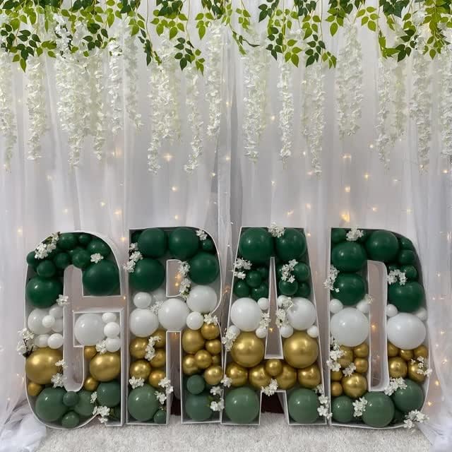3FT Tall Mosaic Balloon Frame Letters Big Marquee Light Up Letters DIY Kit for Birthday Party Wedding Backdrop Decor Letter G Pre-Cut Foam Board