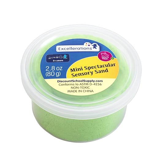 Excellerations Mini Spectacular Sensory Sand Set of 8 - Party Favors, Sensory Toys for Kids, Fidget Kit