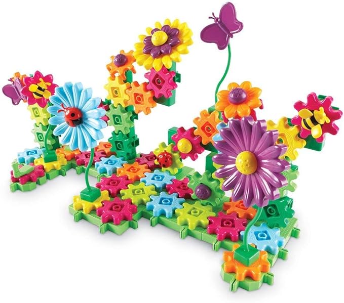 Learning Resources Gears! Gears! Gears! Build & Bloom Building Set, STEM Learning Toy, 117 Pieces, Ages 4+
