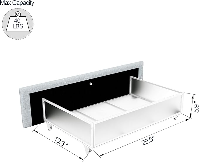 Christopher Knight Home Liv Upholstered Bed with Storage, Queen Size Platform Bed with 4 Drawers, Curved Stitched Tufted Headboard, Wooden Slat Mattress Support, No Box Spring Needed, Ivory Boucle