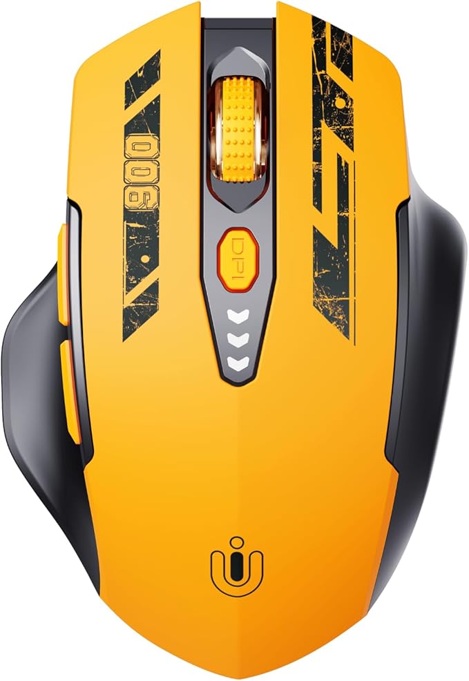 Uineer Wireless Bluetooth Mouse,[Upgraded] Rechargeable Computer Mice (BT 5.0/4.0+2.4G Hz) with Visible Battery Level, 4 Adiustable DPl, Portable PC Mouse for MacBook Chromebook