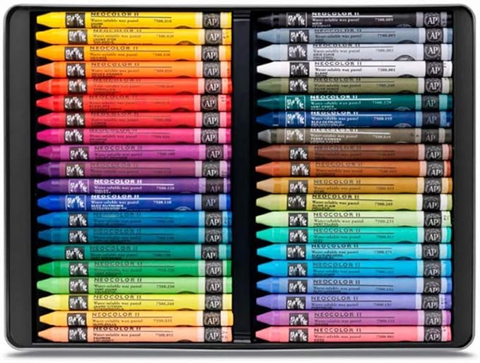 Caran d'Ache Classic Neocolor II AQUARELLE Water-Soluble Pastels, 40 Colors