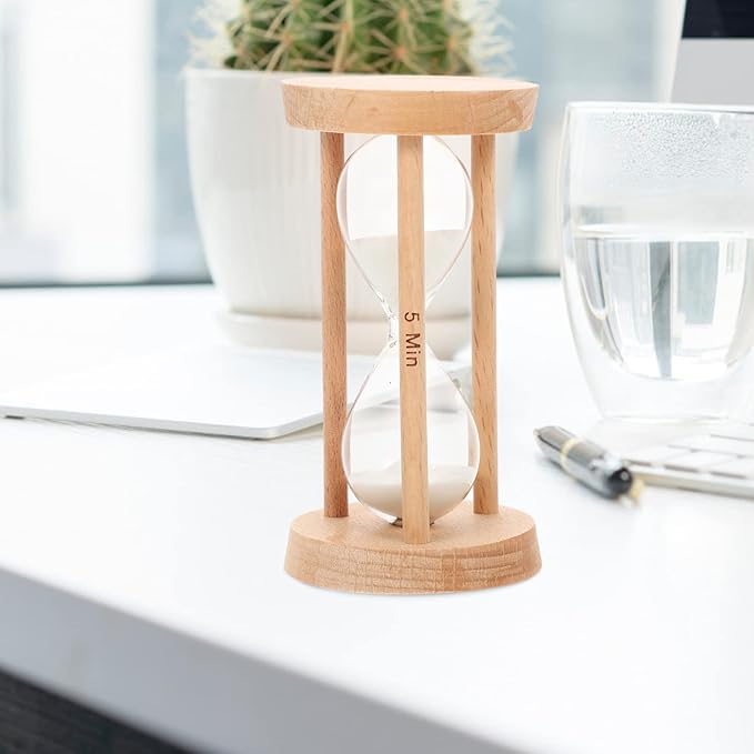 Home Decor Hourglass Sand Timer 5 Minute Kitchen Sand Clock Decorative Sandglass for Restaurant Classroom Home Office Games Office Decor