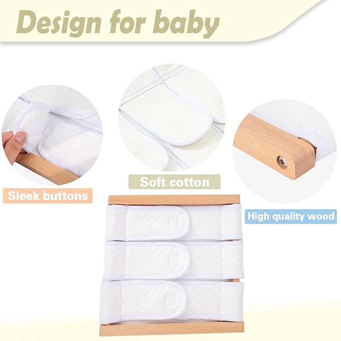 Montessori Wooden Toys for Dressing Learning Board Learning Basic Dressing Skills - Buttons, Snaps, Zippers, Belt Buckles & Velcro Toys for 1 2 3 Year Old Toddlers Sensory Toy Gifts(Velcro Cloth)