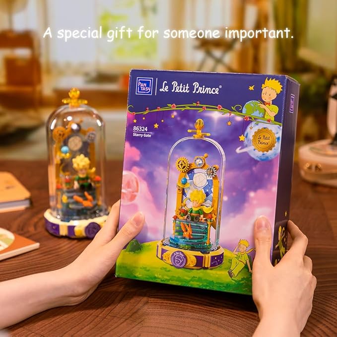 PANTASY Le Petit Prince Starry Gate Building Block Set – Creative DIY Model with Minifigure & Dust Cover Gift Adults and Kids Premium Building Blocks for Home Decor