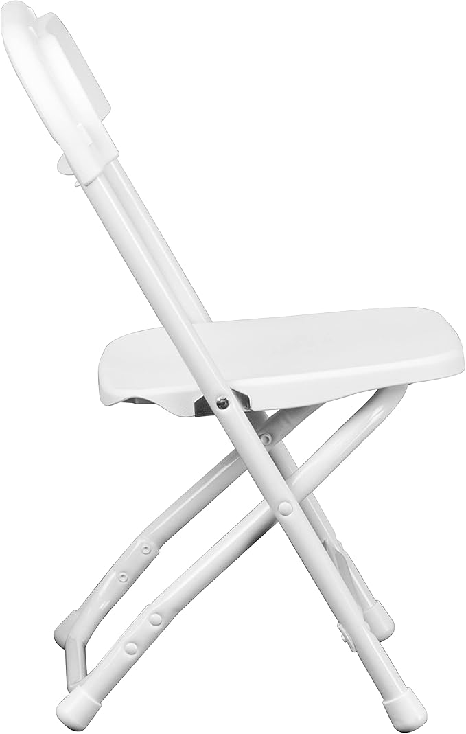 Flash Furniture Timmy Kids Plastic Folding Chairs for Pre-K through Kindergarten, Children's Folding Chairs for Daycare and Events, Set of 10, White