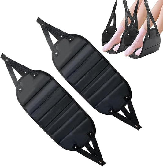 Foot Hammock Portable Comfort – Rest Sling Extended Adjustable, Strap Airplane Footrest, Relax Feet Car Office International | Relax Your Feet, Car, Office, International Flying, Road Trip, Work, Sl