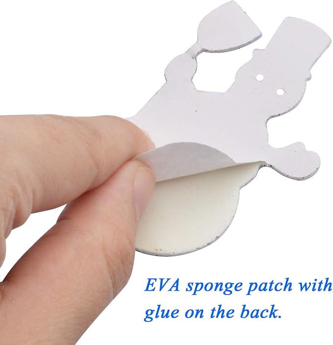 Foam Christmas Stickers,100pcs Glitter Self-Adhesive EVA Stickers Xmas Snowman Snowflake Cake Tree Gift Sugar Foam Stickers for Classroom Decorations Crafts DIY Scrapbooking Card