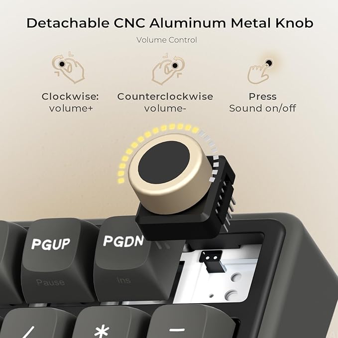 RK ROYAL KLUDGE R98 Pro Wired Mechanical Keyboard, 96% Creamy Gaming Keyboard RGB Backlit with Number Pad and Volume Knob, Gasket Mount, MDA Profile PBT Keycaps, Hot Swappable Pre-lubed Linear Switch