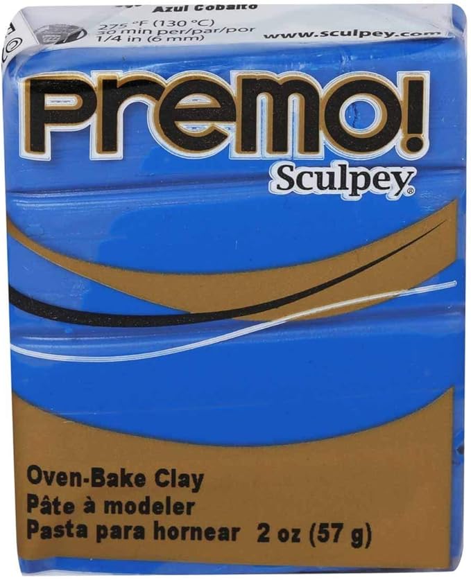 Sculpey Premo™ Polymer Oven-Bake Clay, Fluorescent Yellow, Non Toxic, 2 oz. bar, Great for jewelry making, holiday, DIY, mixed media and more. Premium clay perfect for clayers and artists.