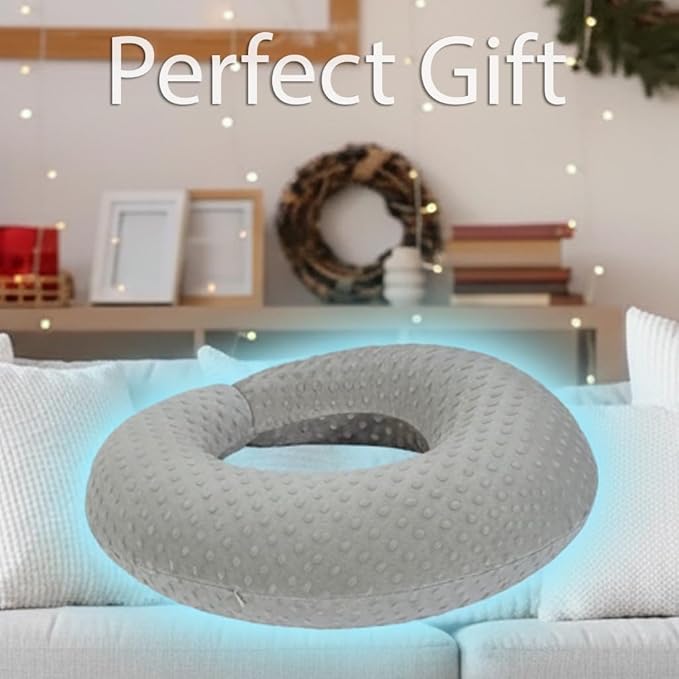 ZENHOFF Reading, Relax & Gaming Support Pillow for Couch – Soft Arm Cushion for Teens, Women & Adults – Perfect for Casual Gaming, Reading, Tablet Use & TV Watching, Grey