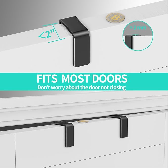 HapiRm Over Door Organizer Storage - Separable Door Organizer Hanging with 6 Metal Large Capacity Baskets for Bathroom Bedroom Kitchen Pantry Closet (Black)