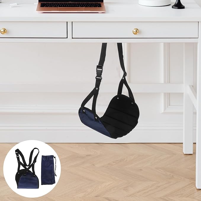 VILLCASE Adjustable Airplane Footrest Hammock for Adults Portable Travel Foot Cushion Footrest Plane Essentials Circulation Reduce Leg Swelling Comfortable Hanging Foot Support