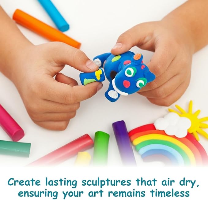 36 Color Air Dry Foam Clay for Sculpting and Cosplay Set - Ultralight, Soft, and Pliable Air Dry Modeling Clay Clay Foam - Safe and No Baking Required