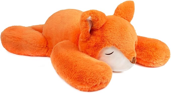 Niuniu Daddy 20" | 3.3 Pound Fox Weighted Stuffed Animals, Giant Fox Sensory Body Pillow Plush Toy, Heavy Weighted Lap Animals with Adults Kids & Soft Squishy Fur for Birthday