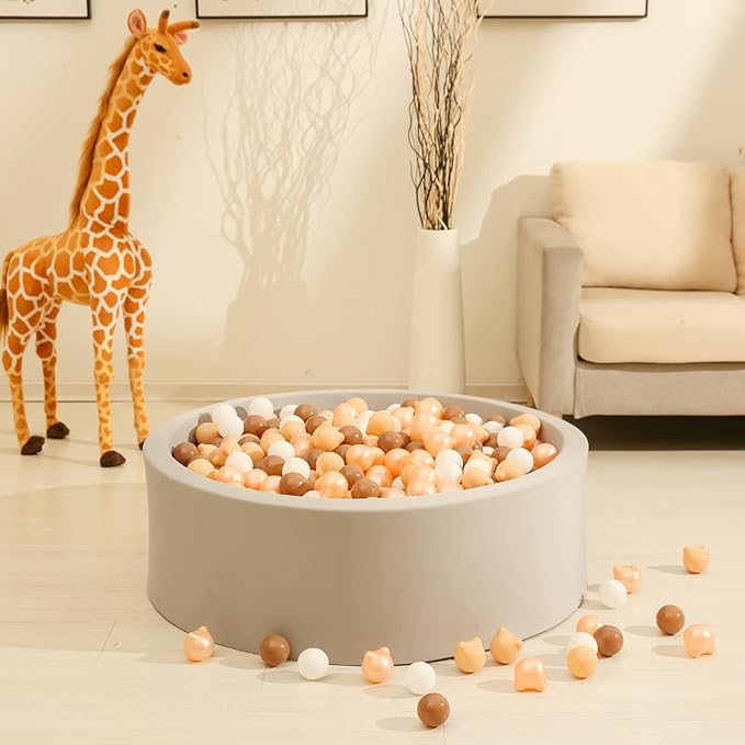 GOGOSO Bear Ball Pit Balls Shapes BPA Free Plastic Play Balls Crush Proof Kids Toddlers Baby Pastel Pelotas Toy Shaped Giant Friendship Bracelet