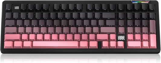 LINGBAO K98 - 96% Wireless Mechanical Keyboard, Tri-Mode BT5.0/2.4GHz/USB-C, Creamy Keyboard with Number Pad, Gasket Hot Swappable Linear Switches RGB Backlit Gaming Keyboards for Win/Mac/PC, (Pink)