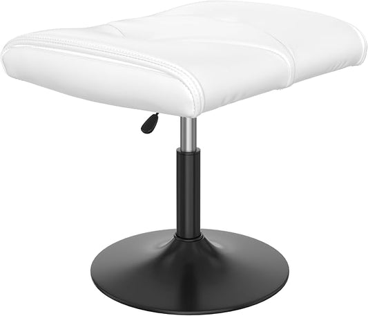 VECELO Foot Rest Under Desk Ottoman, PU Height Adjustable Footrest with Comfort Padding, Leg Rest for Desk for Relieving Leg Pain, Stiffness, and etc, Black